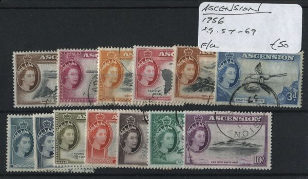 Ascension 1956 SG.57-69 F/U (Lot 4)