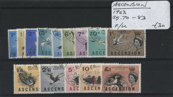 Ascension 1963 SG.70-83 F/U (Lot 2)