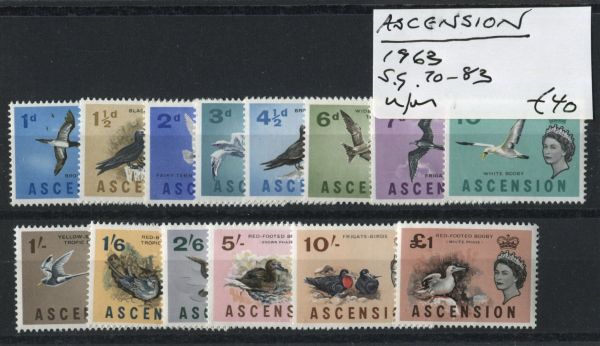 Ascension 1963 SG.70-83 U/M (Lot 2)