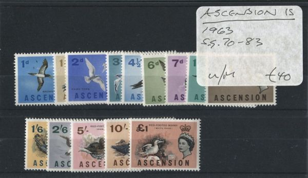 Ascension 1963 SG.70-83 U/M (Lot 7)