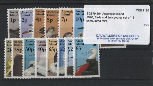 Ascension 1996 SG.679-694 Birds U/M