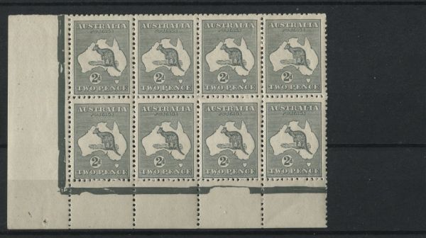 Australia 1915-27 SG.35d 2d Silver-Grey Block U/M