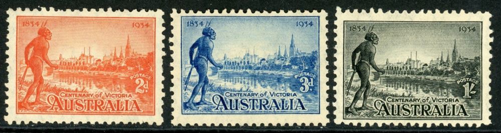 Australia 1934 SG.147-149 M/M perf 10.5