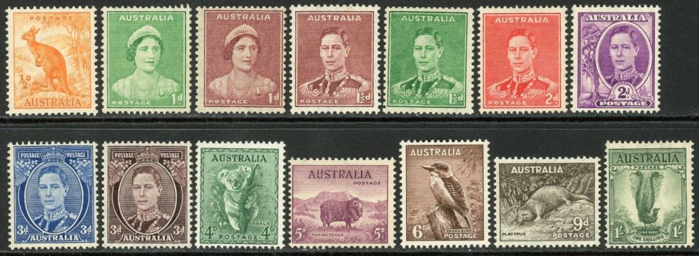 Australia 1937-49 SG.179-192 U/M (181 is mounted)