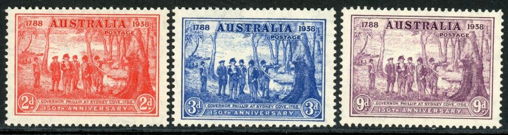 Australia 1937 SG.193-195 U/M