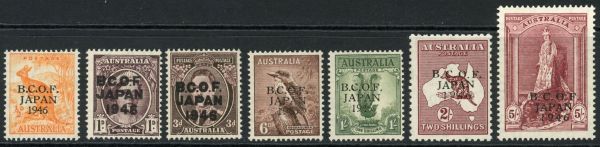 Australia / B.C.O.F. Japan 1946-47 SG.J1-J7 U/M