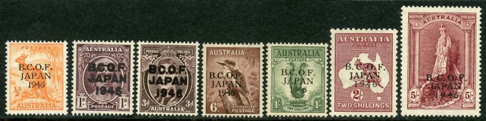 Australia / British Commonwealth Occupation Force (Japan) 1946-47 SG.J1, J2-7 U/M