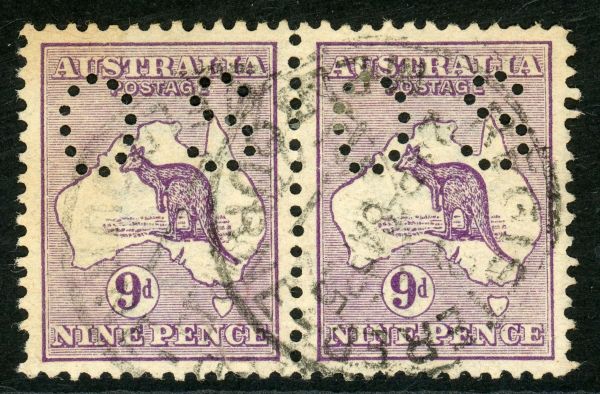 Australia / Official 1914 SG.O24 F/U pair