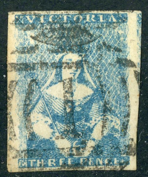 Australia / Victoria 1857 SG.49a F/U 4 margin