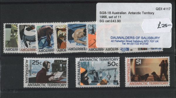 Australian Antarctic Ter. 1966 SG.8-18 U/M (Lot 3)