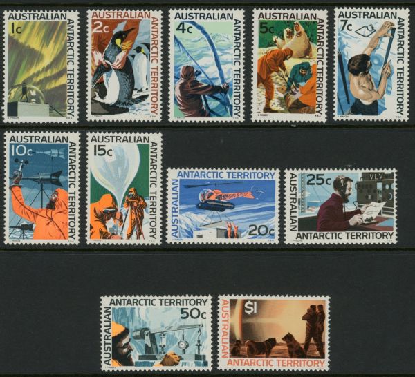 Australian Antarctic Territory 1966-68 SG.8-18 U/M