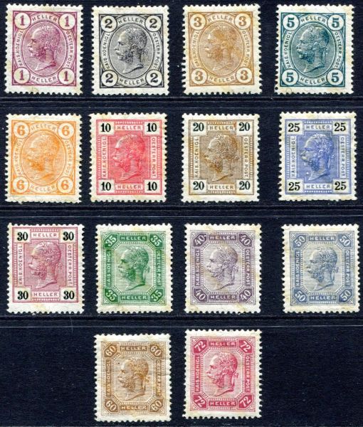 Austria 1904 SG.155-168 M/M