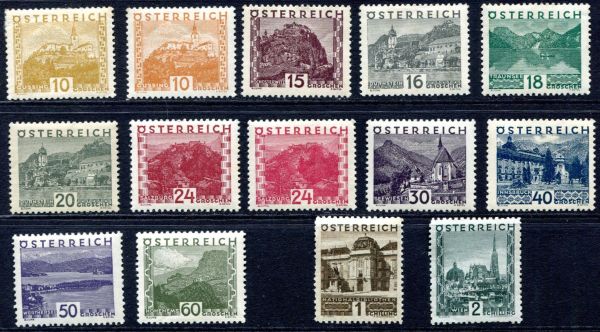 Austria 1929 SG.646-659 M/M (1)