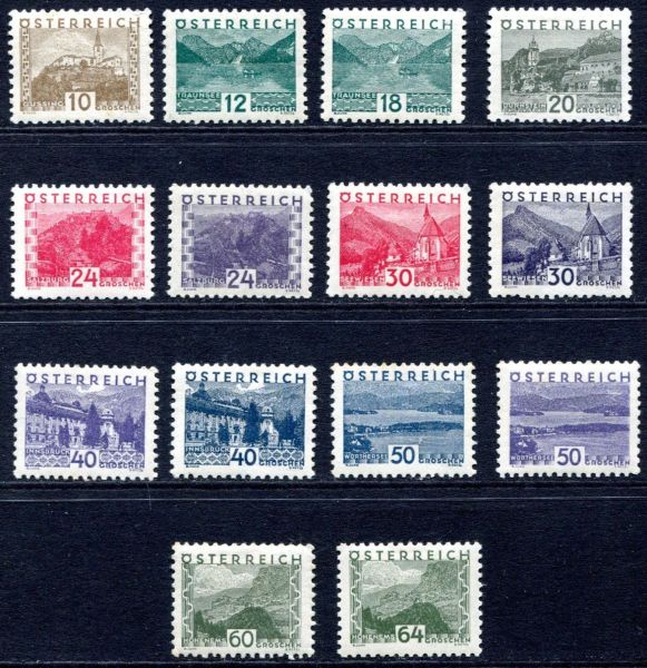 Austria 1932 SG.678-691 M/M