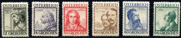 Austria 1934 SG.739-744 U/M