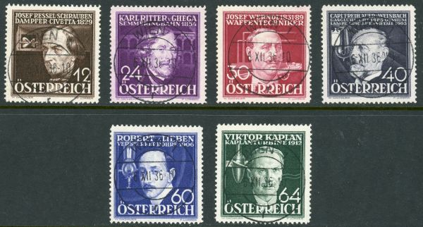 Austria 1936 SG.798-803 F/U