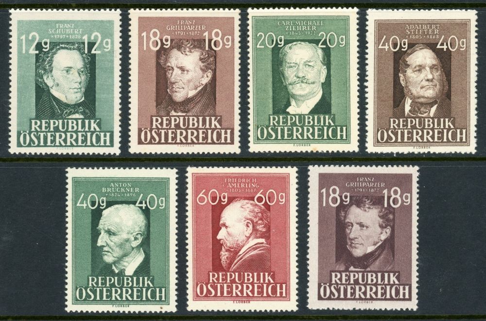 Austria 1947-9 SG.1002-1008 U/M