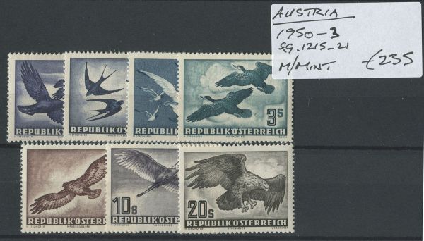 Austria 1950-3 SG.1215-21 M/M