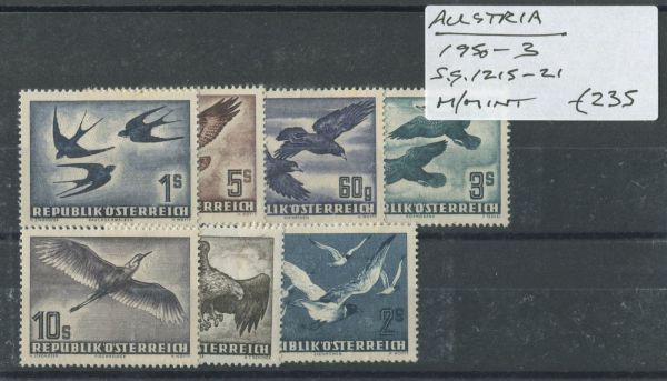 Austria 1950-3 SG.1215-21 M/M (Lot 2)