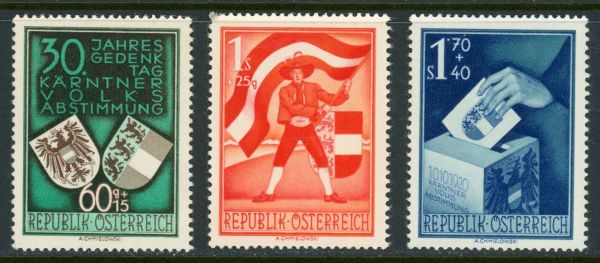 Austria 1950 SG.1212-1214 U/M