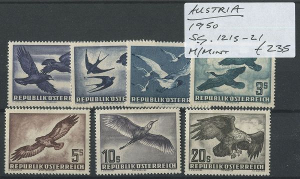 Austria 1950 SG.1215-21 M/M