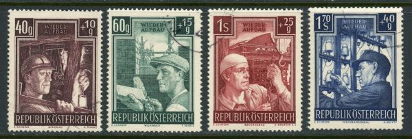 Austria 1951 SG.1225-1228 F/U