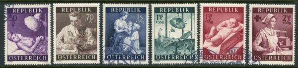 Austria 1954 SG.1256-1261 F/U