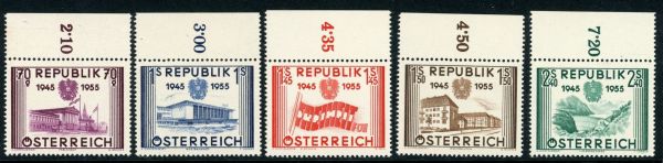 Austria 1955 SG.1269-1273 U/M