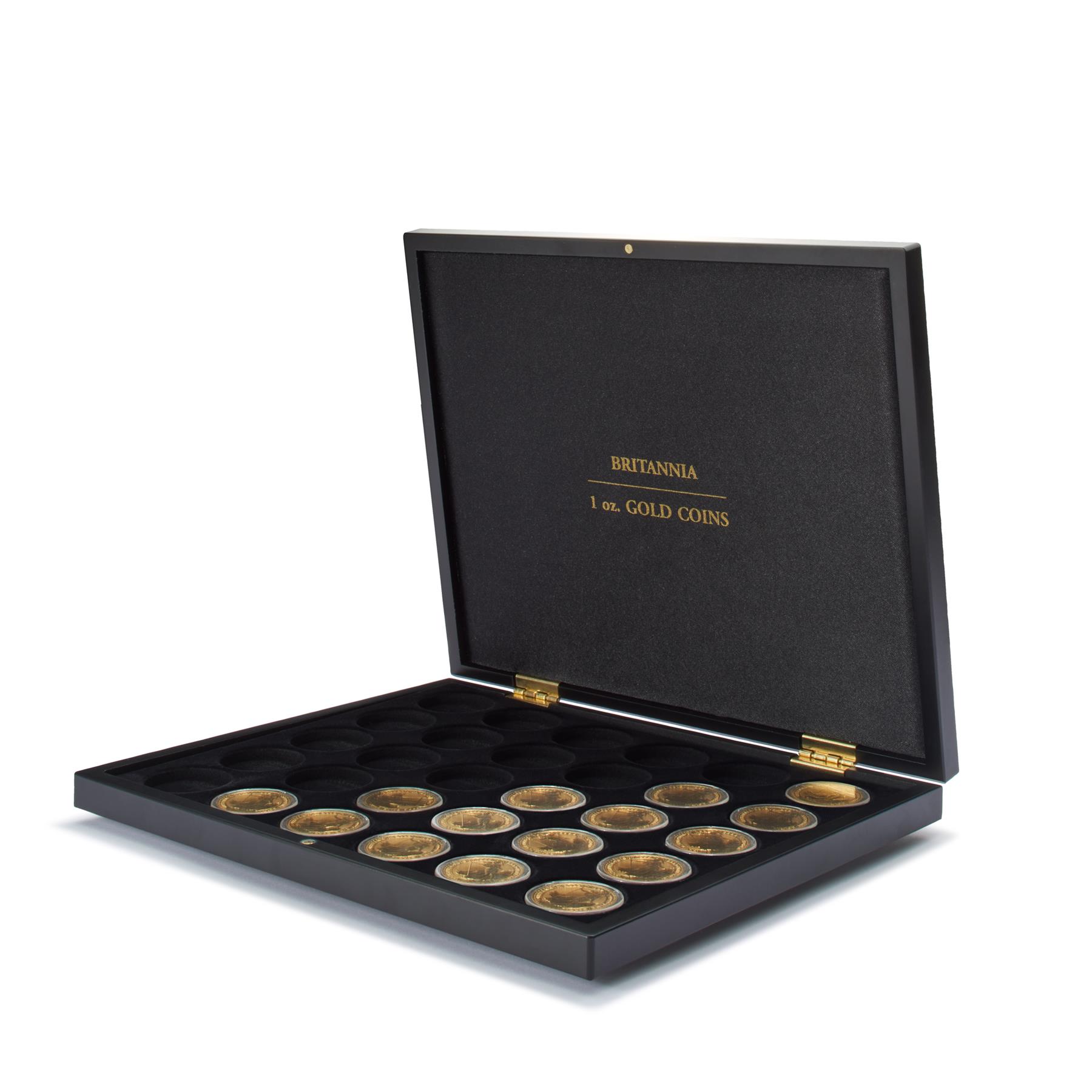 Presentation case for 30 gold coins  Britannia  in capsules