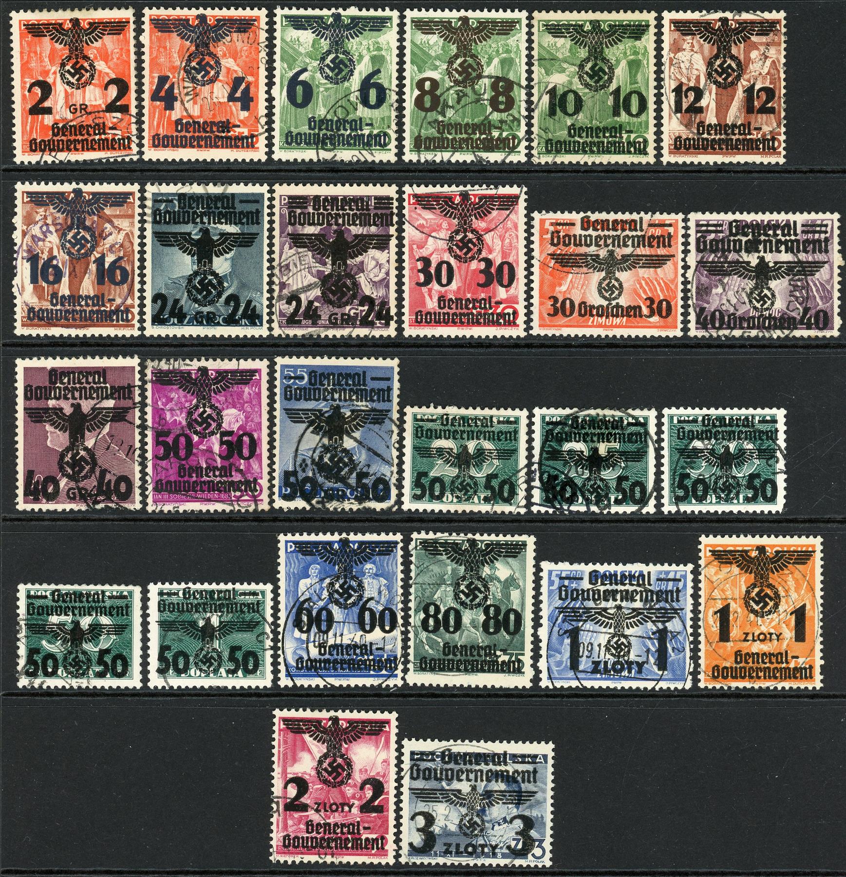 German Occupation of Poland 1940 SG.372-391 F/U