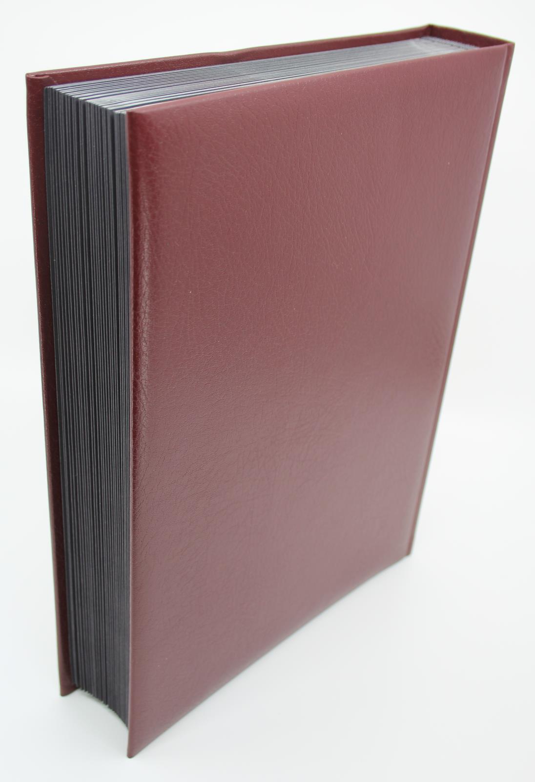 SG DELUXE Black Page Stockbook, A4, 32/64 Page, Red Cover