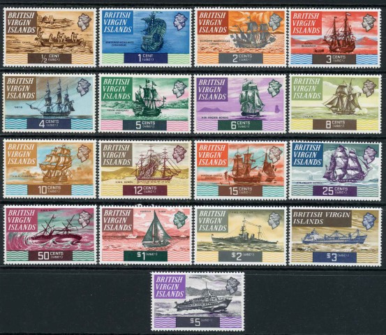 British Virgin Islands 1970-74 SG.240-256 U/M