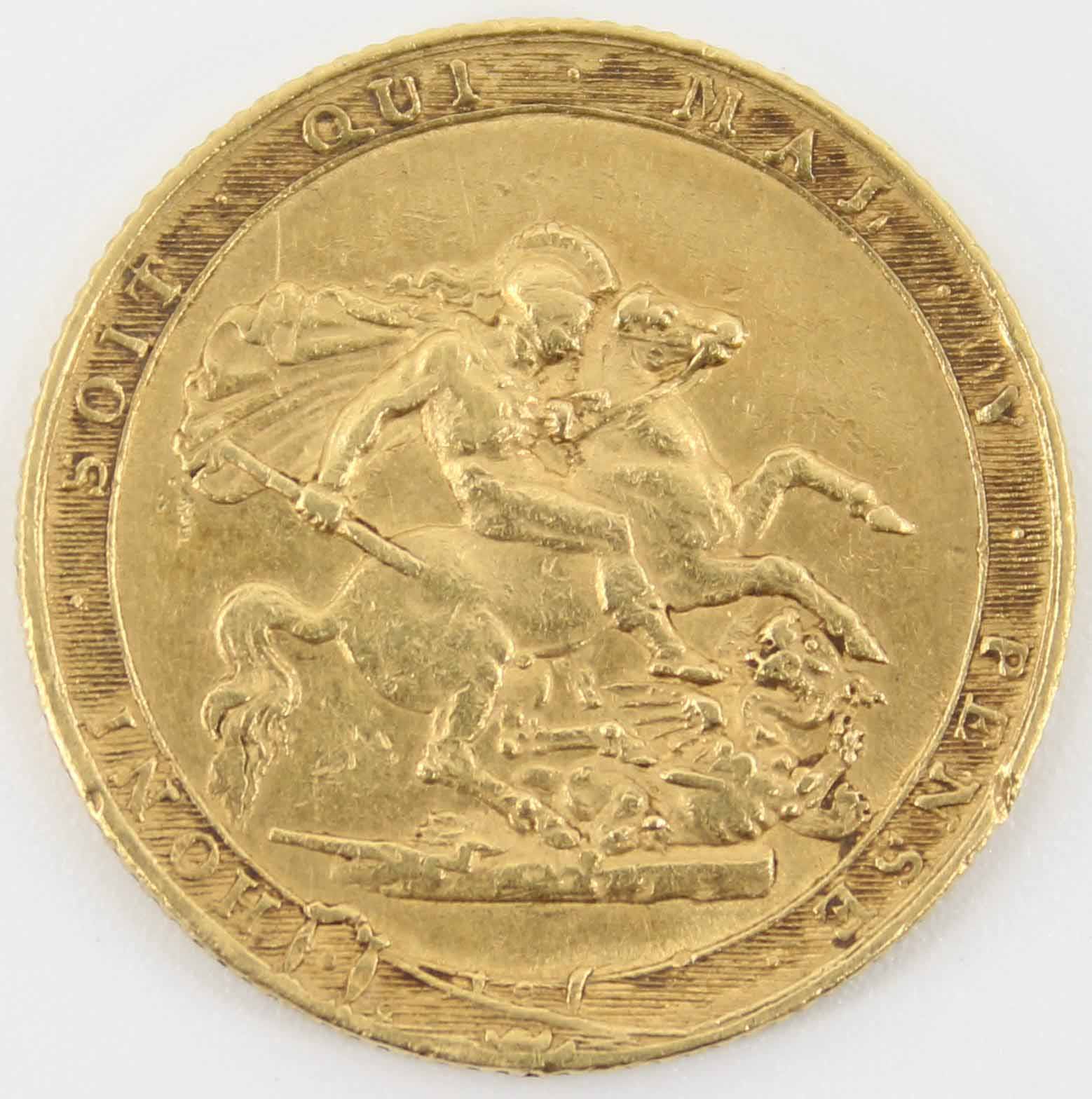 1820 King George III Sovereign Closed '2' variety