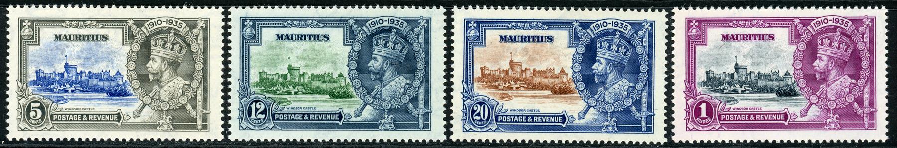 Mauritius 1935 SG.245-248 U/M