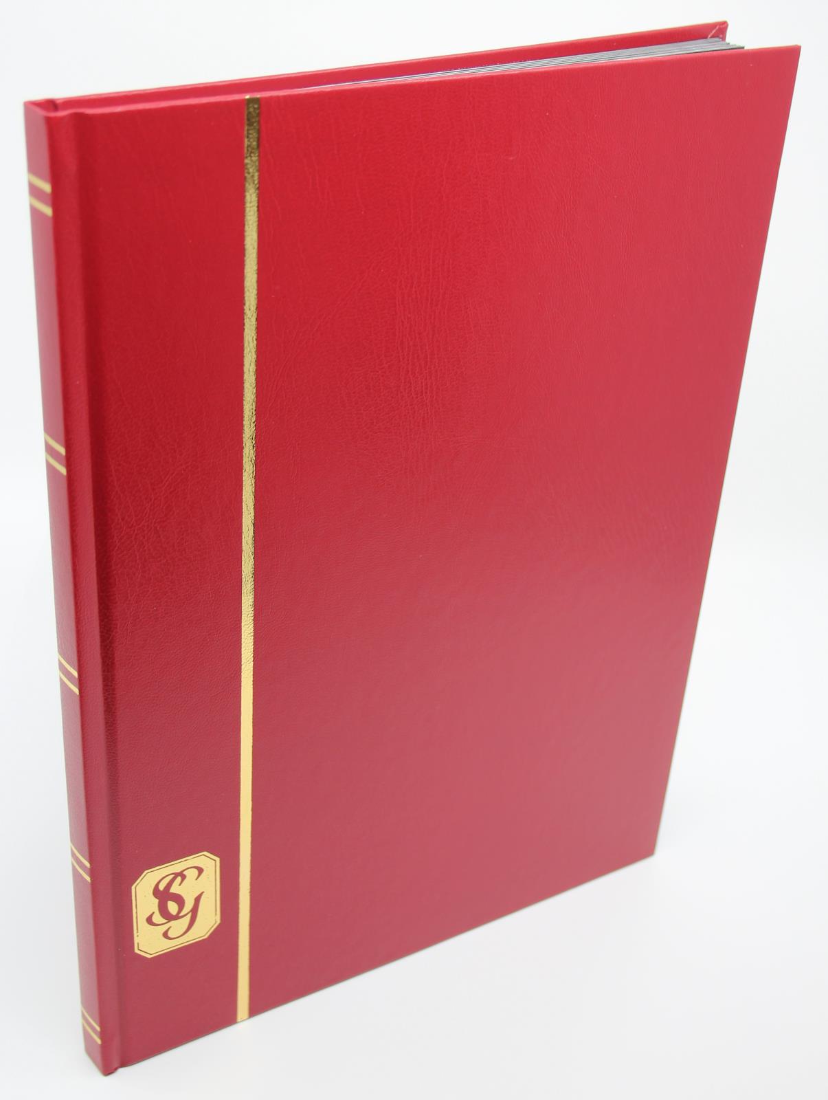 SG STANDARD Black Page Stockbook, A4, 8/16 Page, Red Cover