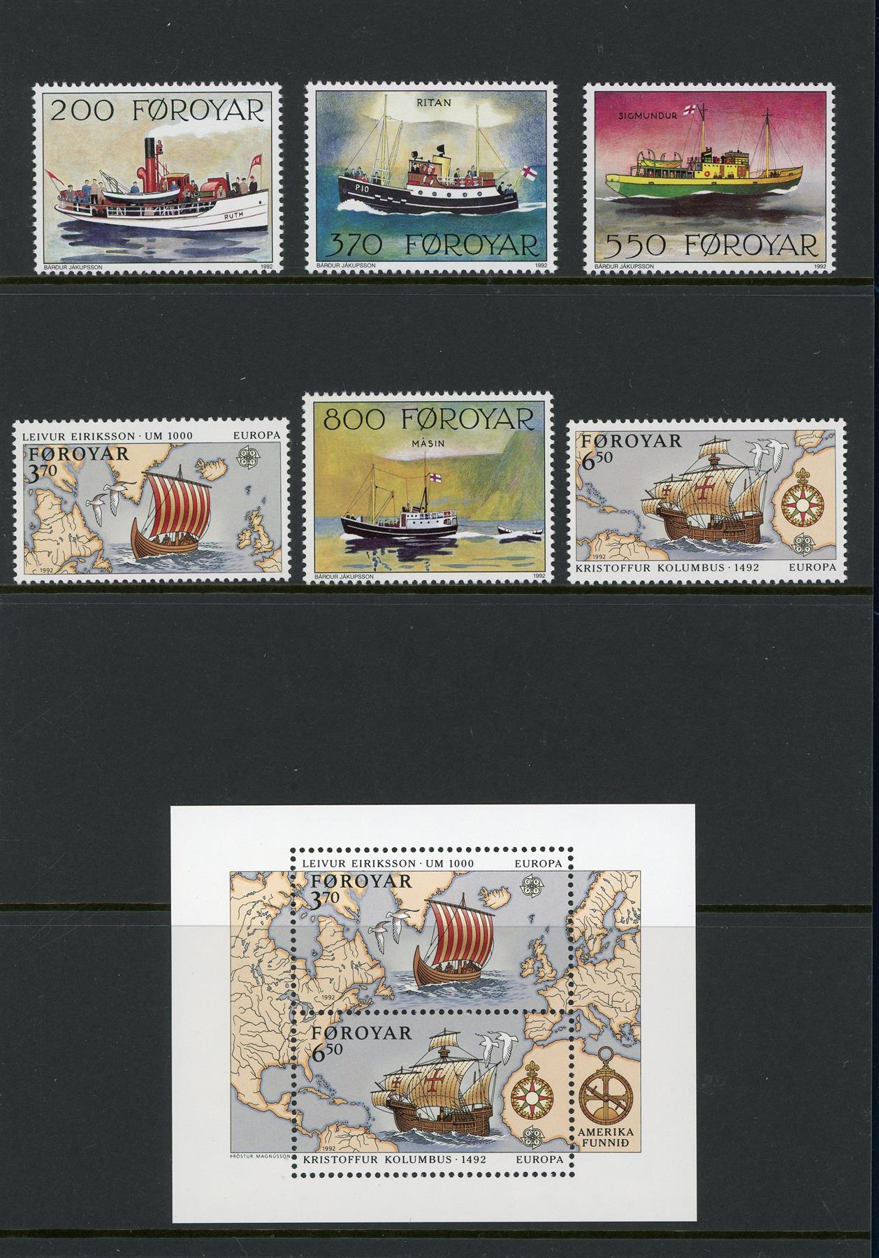 Faroe Islands 1992 Collectors Pack