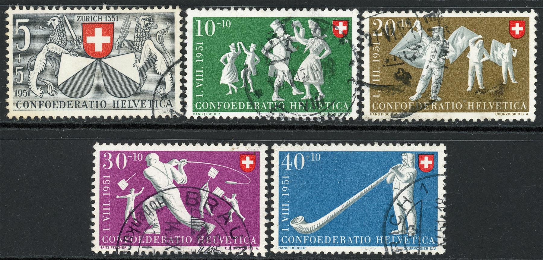 Switzerland 1951 SG.527-531 F/U