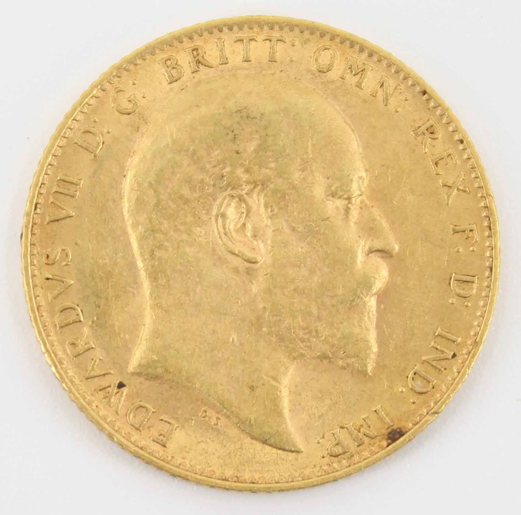 1909 King Edward VII Sovereign London Mint