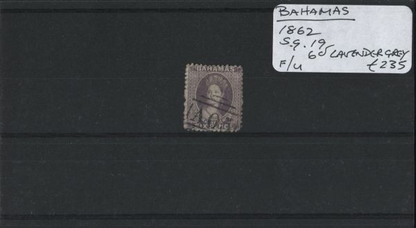 Bahamas 1862 SG.19 6d F/U