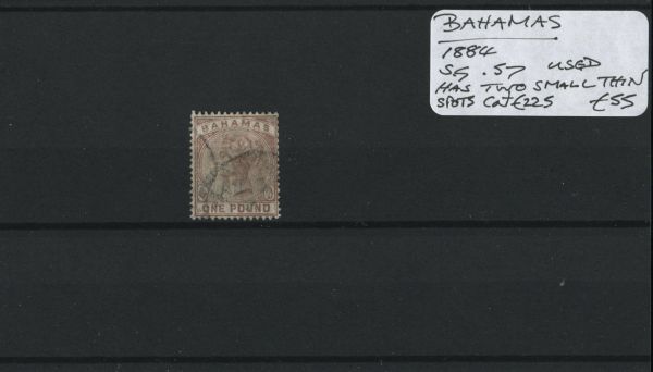 Bahamas 1884 SG.57 Used