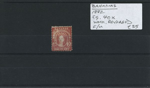 Bahamas 1892 SG.40x WMK Rev. F/U