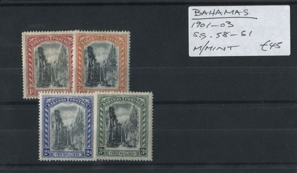 Bahamas 1901-03 SG.58-61 M/M (Lot 2)