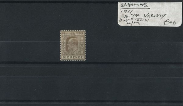 Bahamas 1911 SG.74 var U/M