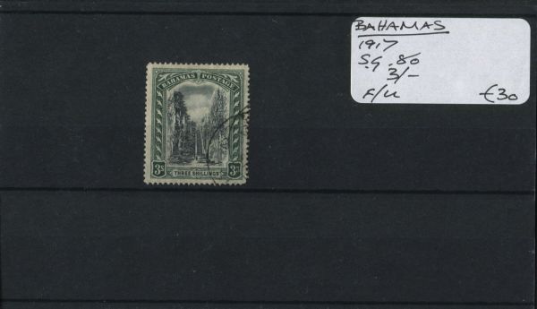 Bahamas 1917 SG.80 3/- F/U