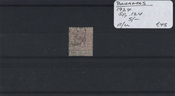 Bahamas 1924 SG.124 F/U (Lot 4)