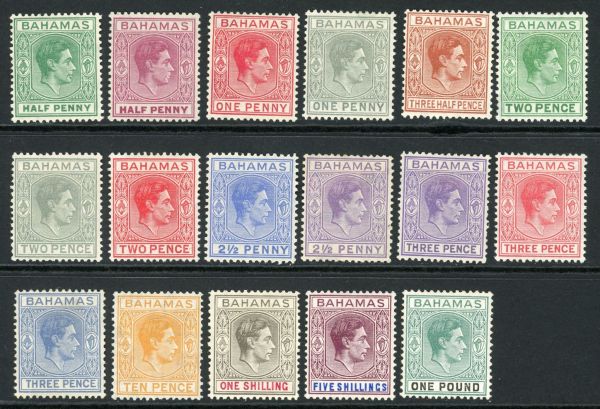 Bahamas 1938-52 SG.149-157 M/M