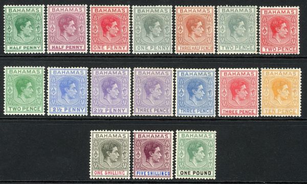 Bahamas 1938-52 SG.149-157 M/M