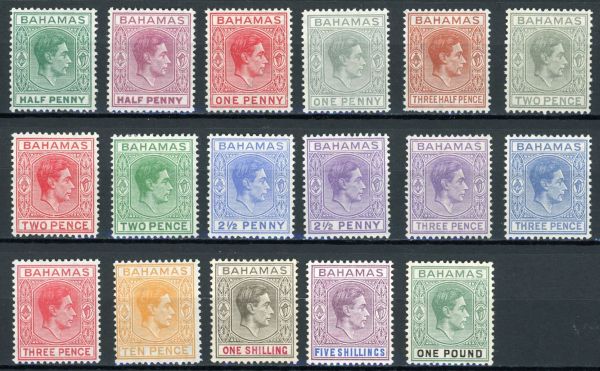 Bahamas 1938-52 SG.149-157a M/M