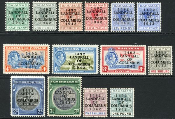 Bahamas 1942 SG.162-175 M/M