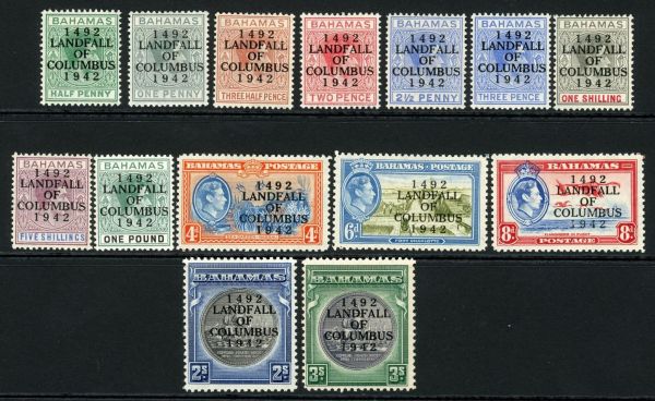 Bahamas 1942 SG.162-175 M/M